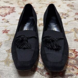 Elegant Black Tassel Loafers for Women